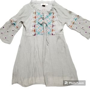 Urban Mangoz Gray Bohemian Shirt‎ Size M